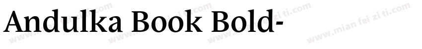Andulka Book Bold字体转换